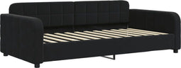 vidaXL - Slaapbank - 100x200 - cm - fluweel - zwart
