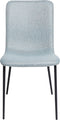GLENDIVE - Eetkamerstoel set van 4 - Lichtblauw - Polyester