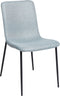 GLENDIVE - Eetkamerstoel set van 4 - Lichtblauw - Polyester
