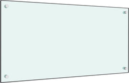 vidaXL - Spatscherm - keuken - 80x40 - cm - gehard - glas - wit