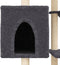 vidaXL - Kattenmeubel - met - sisal - krabpalen - 131 - cm - donkergrijs