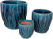 PTMD Daya Bloempot - 40,5x40,5x40,5 cm - Keramiek - Blauw - Set van 3