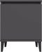 vidaXL - Nachtkastje - met - metalen - poten - 40x30x50 - cm - grijs