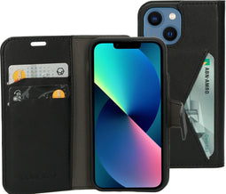 Mobiparts iPhone 13 Mini/12 Mini - Classic Wallet Case - RFID bescherming - Zwart