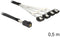 Delock 83392 - Kabel - Mini SAS HD naar 4x SATA - Zilver Zwart