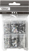 Glitter en pailletten, 6x5 gr, zilver