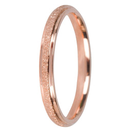 Glitter Ring - Minimalistische Ring - Rosé Goudkleurig RVS (16.00mm / maat 50)