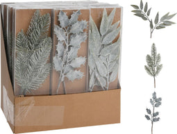 Glitter tak 30 cm 3ass groen kerstversiering