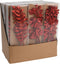 Glitter tak 30 cm 3ass rood kerstversiering