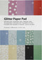 Glitterpapier blok, A4 210x297 mm, 150 gr, 30 vellen