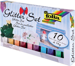 Glitterpoeder Folia 14 gram Rainbow 10 kleuren