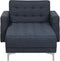 ABERDEEN - Chaise longue - Donkergrijs - Universeel - Polyester