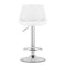 KAST kruk - wit eco-leer/chroom onderstel x 2
