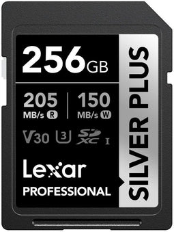 Lexar Professional SILVER PLUS - SDXC UHS-I - 256GB - Zwart/Zilver