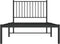 vidaXL - Bedframe - met - hoofdbord - metaal - zwart - 90x200 - cm