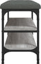 vidaXL - Schoenenbank - 62x32x47 - cm - bewerkt - hout - grijs - sonoma - eikenkleurig