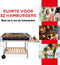 BBQ Collection - Houtskool Barbecue Trolley - RVS 2 Roosters 98 x 56 x 85 CM