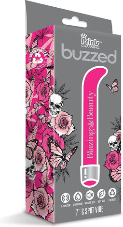 Global Novelties Vibrator Love Toy PRINTS CHARMING BUZZED 7" G SPOT BEAUTY Roze