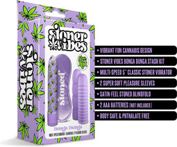 Global Novelties Vibrator Love Toy STONER VIBES STASH KIT BONGA BUNGA Paars