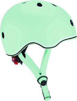 Globber Helm Go up met Lichtjes in Pastel Groen