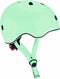 Globber Helm Go up met Lichtjes in Pastel Groen