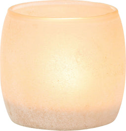 J-Line windlicht Poeder - glas - roze - small - 2 stuks