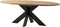 Tafelblad ovaal - 200x100 cm - blank - teak