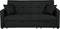 GLOMMA - Slaapbank 3-zits - Zwart - Polyester