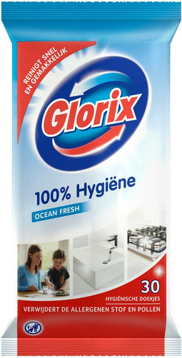 Glorix Schoonmaakdoekjes Original Ocean Fresh - 10 x 30 stuks - Voordeelverpakking