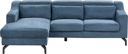 GLOSLI - Hoekbank - Blauw - Rechtszijdig - Polyester