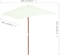vidaXL - Parasol - met - houten - paal - 150x200 - cm - zandkleurig