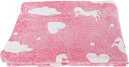 Glow in the Dark Deken Unicorn, 100x150cm.