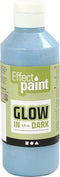 Glow in the dark, lichtblauw, 250 ml