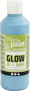 Glow in the dark, lichtblauw, 250 ml