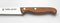 Glowel Universele Keukenmes - 20 cm - Handvat Mahoniehout - Type L-200