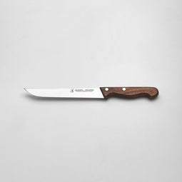 Glowel Vleesmes - 20 cm - Handvat Mahoniehout - Type L-200