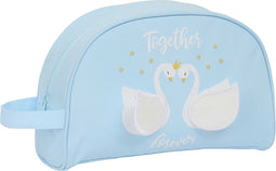GLOWLAB Toilettas, Zwanen - 28 x 18 x 10 cm - Polyester