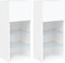 vidaXL - Tv-meubels - met - LED-verlichting - 2 - st - 40,5x30x90 - cm - wit