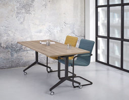 Universele klaptafel Hyper breed 160CM diep 80CM bladkleur Lichtgrijs framekleur Zwart (RAL9005)