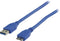 Nedis USB-Kabel - USB 3.2 Gen 1 - USB-A Male - USB Micro-B Male - 5 Gbps - 1.00 m - Blauw