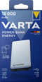 Varta Energy 15000 - Powerbank 15000 mAh - 3 apparaten gelijktijdig opladen - Wit/zwart