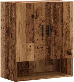 vidaXL - Wandkast - 60x31x70 - cm - bewerkt - hout - oud - houtkleurig