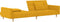 vidaXL - Slaapbank - 2-zits - met - 2 - kussens - stof - geel