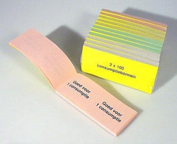 Consumptiebonnen - Papieren consumptiebonnen 2 per strook - Goed voor 1 consumptie - (2 x 100 stuks)