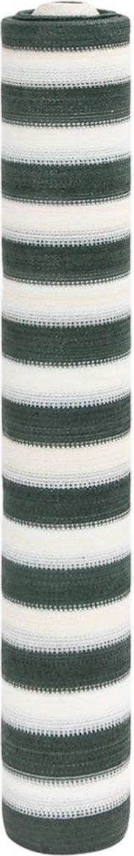 vidaXL - Privacynet - 75 - g/m² - 1,2x10 - m - HDPE - groen - en - wit