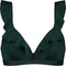 Beachlife Rich Green Ruffle bikinitop - Voorgevormd met beugel - Verstelbare schouderbandjes - Groen