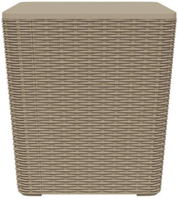 vidaXL - Tuintafel - met - afneembaar - deksel - polypropeen - lichtbruin