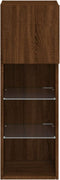 vidaXL - Tv-meubel - met - LED-verlichting - 30,5x30x90 - cm - bruin - eikenkleur