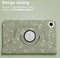 iMoshion Tablet Hoes Geschikt voor Samsung Galaxy Tab A9 8.7 inch - iMoshion 360° Draaibare Design Bookcase 2.0 - Groen /Green Flowers