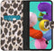 iMoshion Hoesje Geschikt voor Samsung Galaxy A51 Hoesje Met Pasjeshouder - iMoshion Design Softcase Bookcase - Goud / Zwart / Golden Leopard